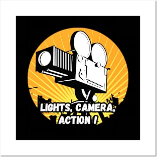 'Lights, Camera, Action!' Newgrounds-Inspired design Posters and Art